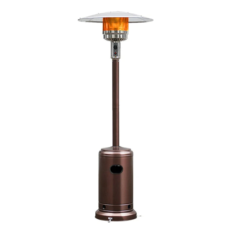 50,000 BTU Propane Patio Heater, Standing Stainless Steel Outdoor Heater with Wheels, Triple Protection, CSA Certified for Deck & Commercial