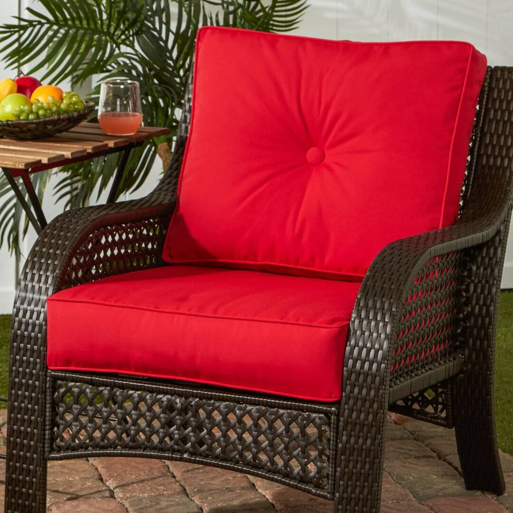 Royzell Sunbrella Outdoor Deep Seat Chair Cushion Ebern Designs Color: Jockey Red