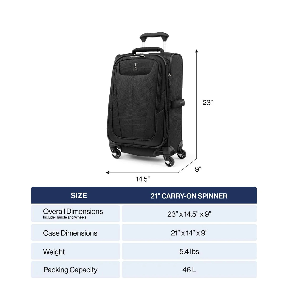 Travelpro Maxlite 5 Softside Expandable Carry on Luggage