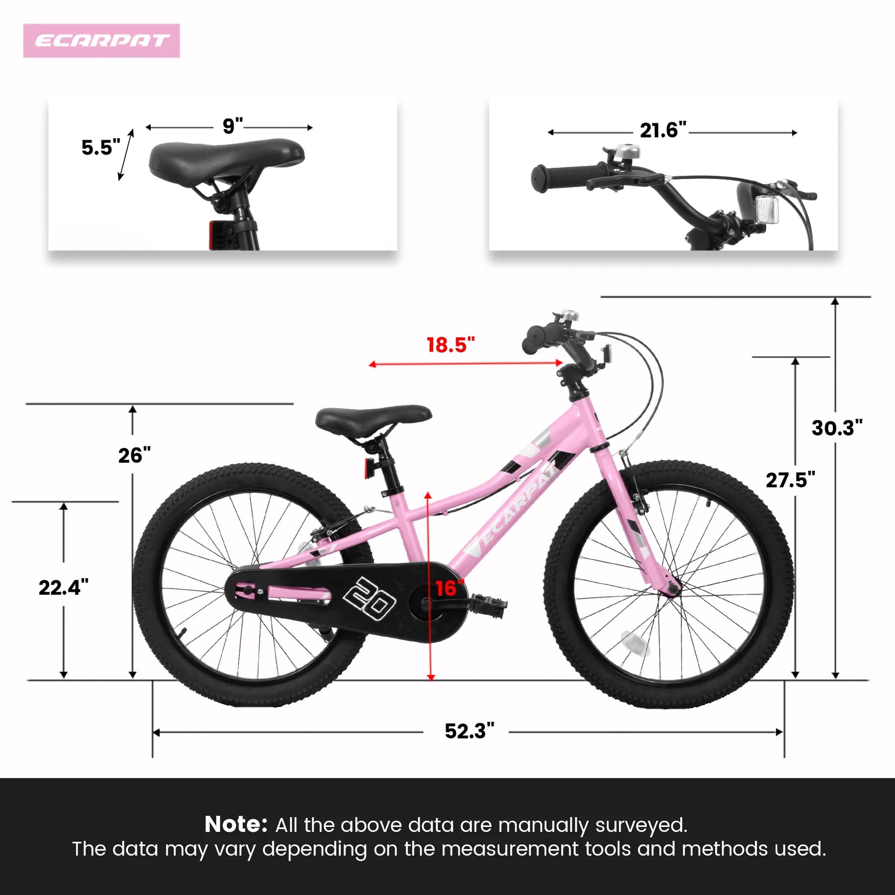 Ambifirner 20 in BMX Style Bike, Hi - Ten Carbon Steel Frame with Front V - Brake & Rear Coaster Brake, Easy Assembly, Adjustable Seat for Learning Riders (Blue)